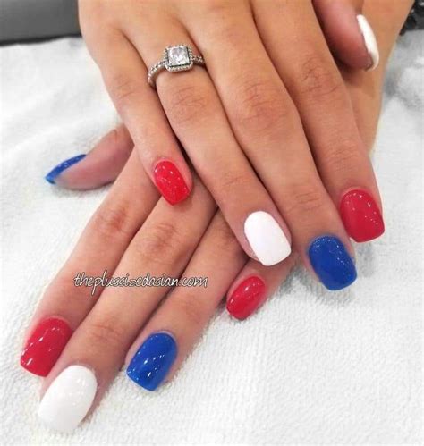 red white and blue nails easy